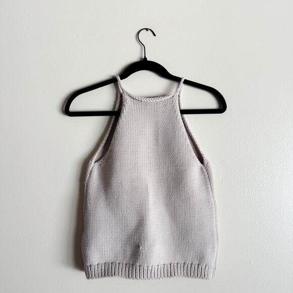Banana Republic Cream Knit Castoff Halter Tank Top Sweater - XS - Picture 7 of 9